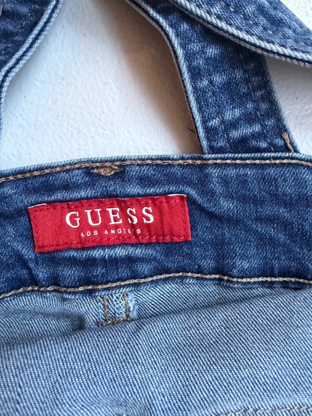 Guess jean overalls.